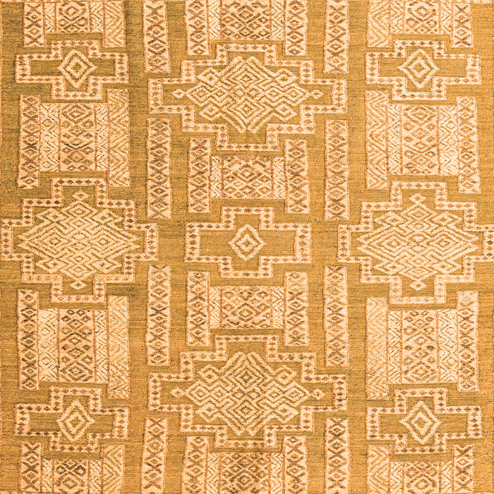 Square Abstract Orange Modern Rug, abs4785org