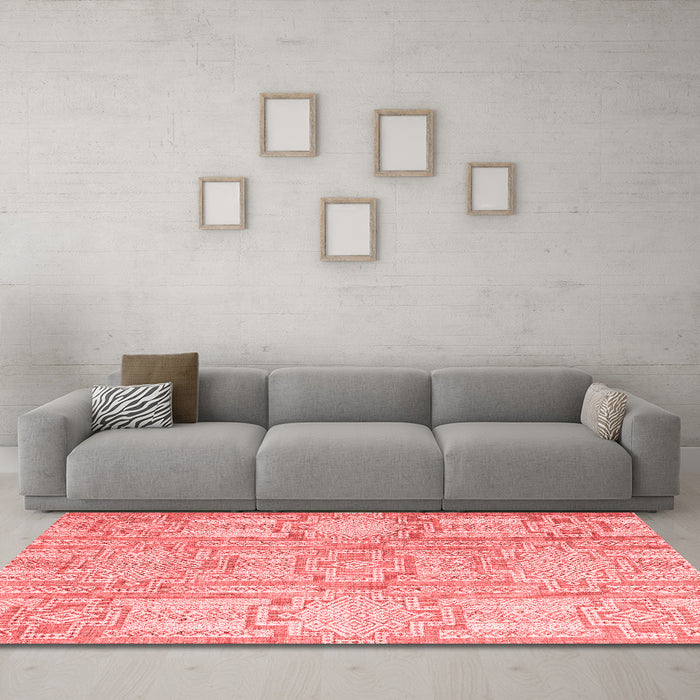 Modern Red Washable Rugs