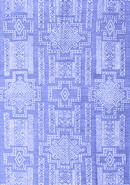 Abstract Blue Modern Rug, abs4785blu