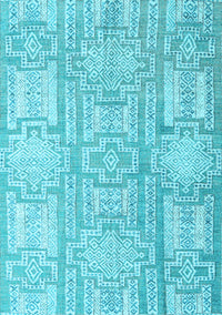 Abstract Light Blue Modern Rug, abs4785lblu