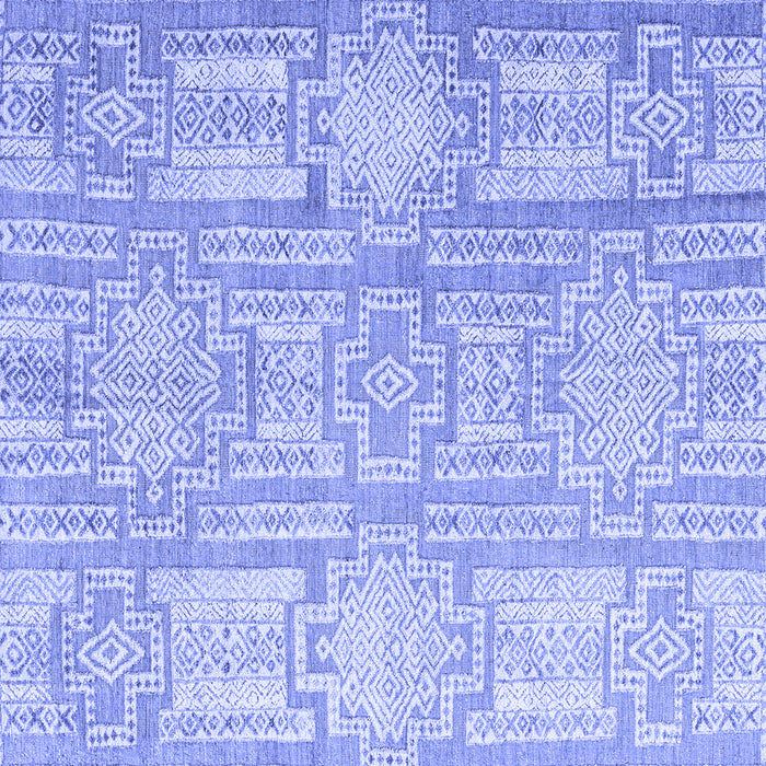 Square Abstract Blue Modern Rug, abs4785blu