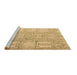 Sideview of Machine Washable Abstract Brown Modern Rug, wshabs4785brn