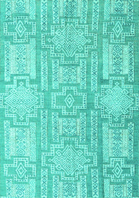 Abstract Turquoise Modern Rug, abs4785turq