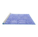 Sideview of Machine Washable Abstract Blue Modern Rug, wshabs4785blu