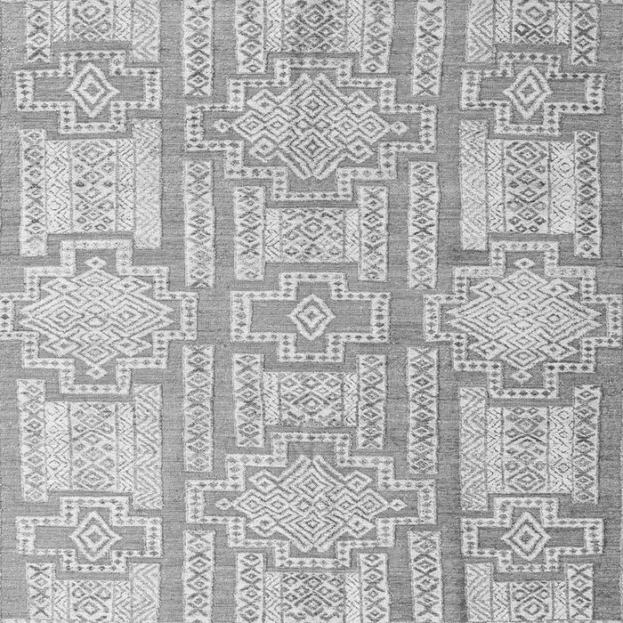 Square Abstract Gray Modern Rug, abs4785gry