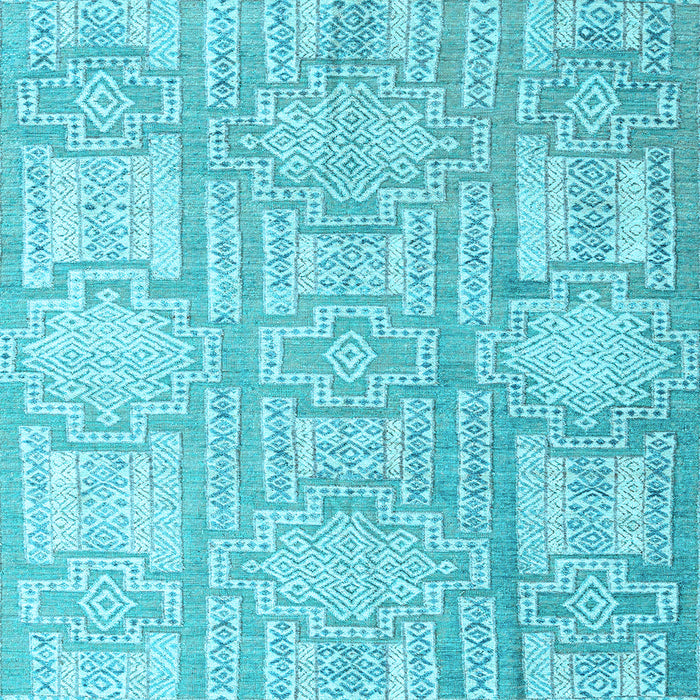 Square Machine Washable Abstract Light Blue Modern Rug, wshabs4785lblu