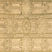 Square Abstract Brown Modern Rug, abs4785brn