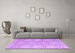 Machine Washable Abstract Purple Modern Area Rugs in a Living Room, wshabs4785pur