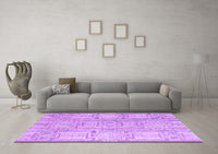 Machine Washable Abstract Purple Modern Rug, wshabs4785pur