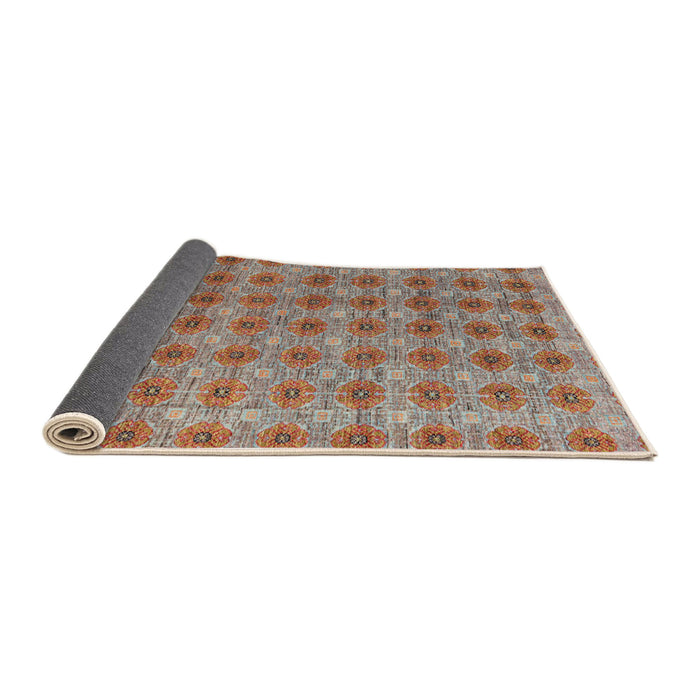 Sideview of Abstract Chestnut Red Modern Rug, abs4786