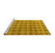 Sideview of Machine Washable Abstract Yellow Modern Rug, wshabs4786yw