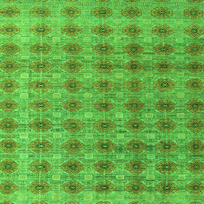 Square Abstract Green Modern Rug, abs4786grn