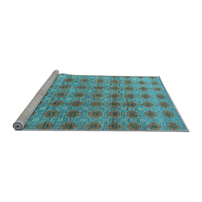 Sideview of Machine Washable Abstract Light Blue Modern Rug, wshabs4786lblu