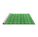 Sideview of Machine Washable Abstract Emerald Green Modern Area Rugs, wshabs4786emgrn