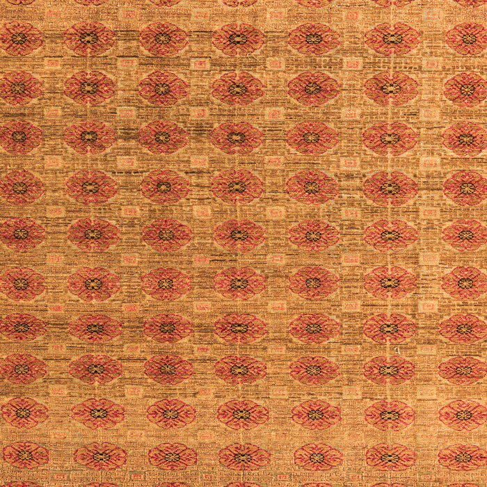 Square Machine Washable Abstract Orange Modern Area Rugs, wshabs4786org