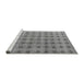 Sideview of Machine Washable Abstract Gray Modern Rug, wshabs4786gry