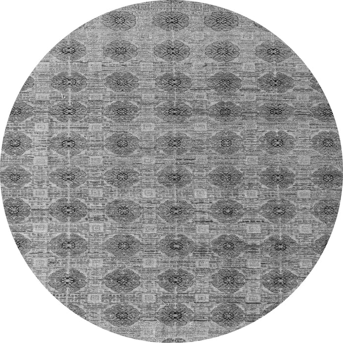 Round Abstract Gray Modern Rug, abs4786gry
