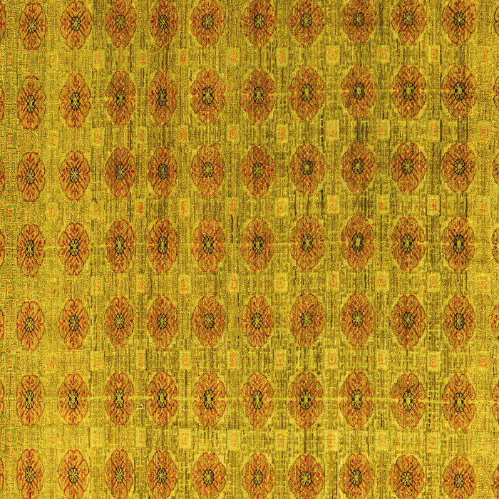 Square Machine Washable Abstract Yellow Modern Rug, wshabs4786yw