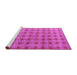 Sideview of Machine Washable Abstract Pink Modern Rug, wshabs4786pnk