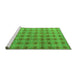 Sideview of Machine Washable Abstract Green Modern Area Rugs, wshabs4786grn