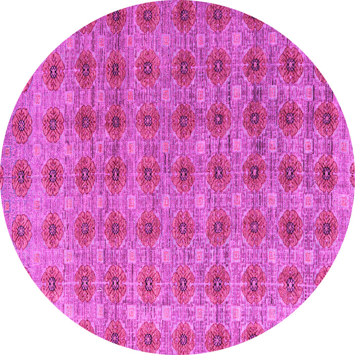 Round Abstract Pink Modern Rug, abs4786pnk