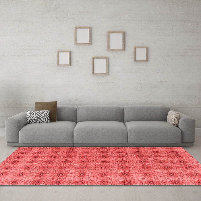 Modern Red Washable Rugs