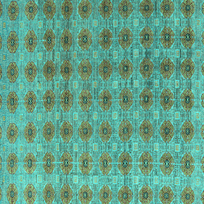 Square Machine Washable Abstract Turquoise Modern Area Rugs, wshabs4786turq