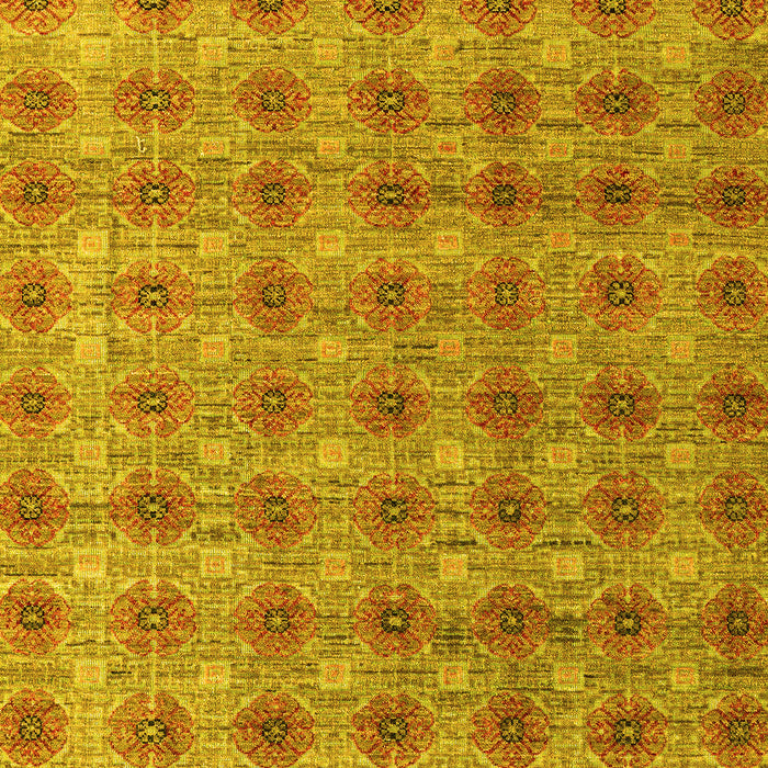 Machine Washable Abstract Yellow Modern Rug, wshabs4786yw