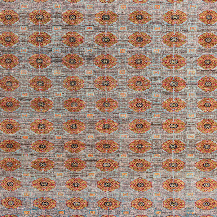 Square Machine Washable Abstract Chestnut Red Rug, wshabs4786