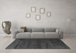 Machine Washable Abstract Gray Modern Rug in a Living Room,, wshabs4787gry