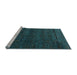 Sideview of Machine Washable Abstract Light Blue Modern Rug, wshabs4787lblu