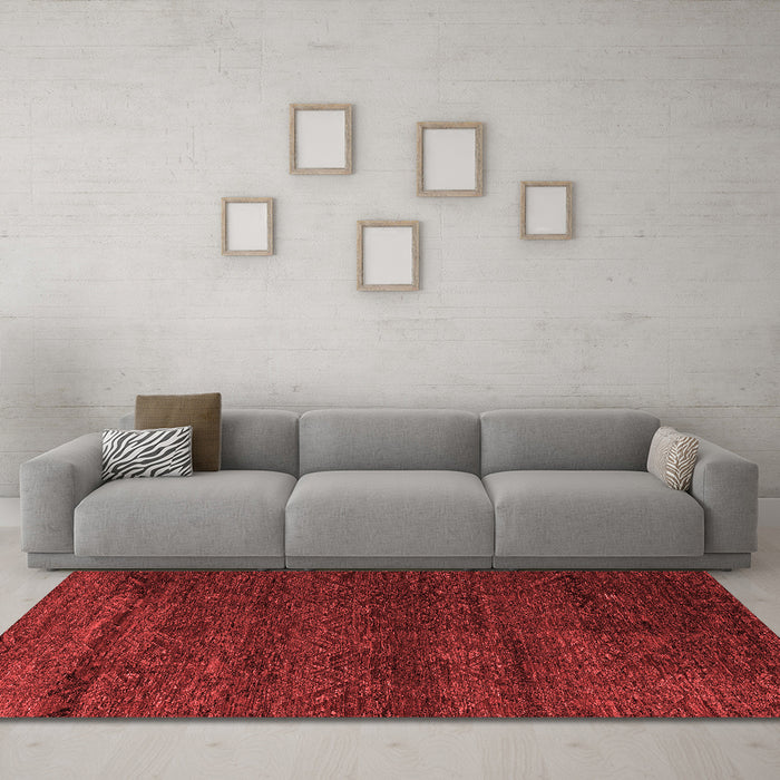 Modern Red Washable Rugs