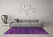 Machine Washable Abstract Purple Modern Area Rugs in a Living Room, wshabs4787pur