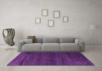 Machine Washable Abstract Purple Modern Rug, wshabs4787pur