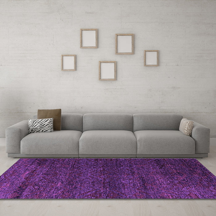 Machine Washable Abstract Purple Modern Area Rugs in a Living Room, wshabs4787pur