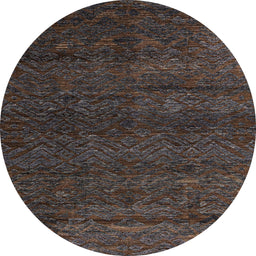 Round Machine Washable Abstract Puce Purple Rug, wshabs4787