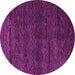 Round Machine Washable Abstract Pink Modern Rug, wshabs4787pnk