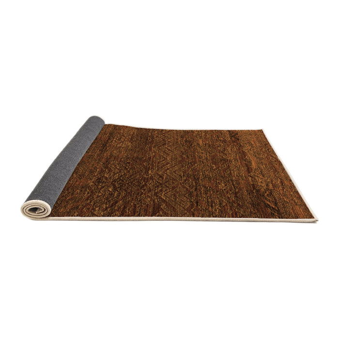 Sideview of Abstract Orange Modern Rug, abs4787org