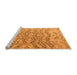 Sideview of Machine Washable Solid Orange Modern Area Rugs, wshabs4788org