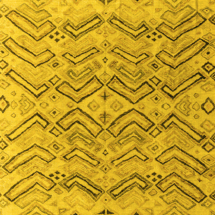 Machine Washable Solid Yellow Modern Rug, wshabs4788yw