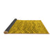 Sideview of Solid Yellow Modern Rug, abs4788yw