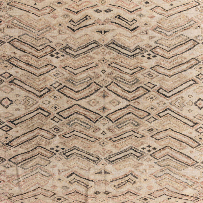 Square Abstract Dark Almond Brown Solid Rug, abs4788