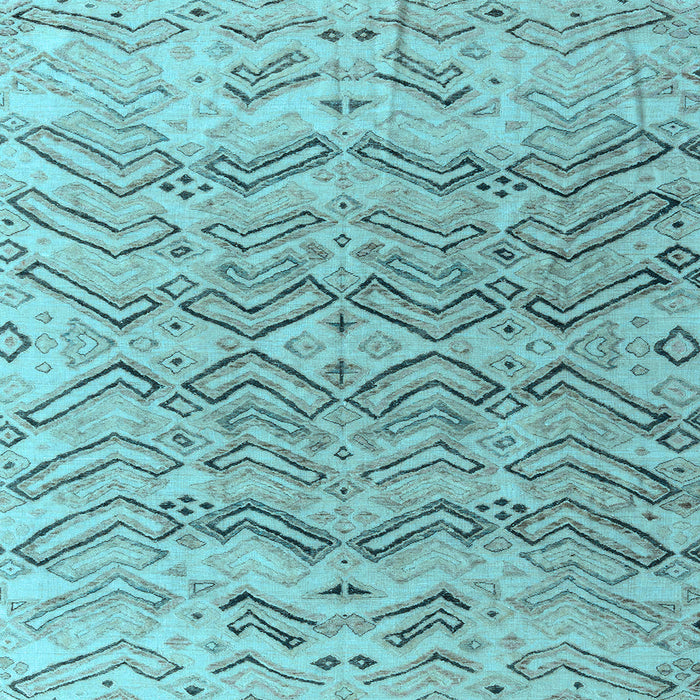 Square Machine Washable Solid Light Blue Modern Rug, wshabs4788lblu