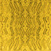 Square Solid Yellow Modern Rug, abs4788yw