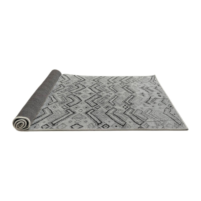 Sideview of Solid Gray Modern Rug, abs4788gry