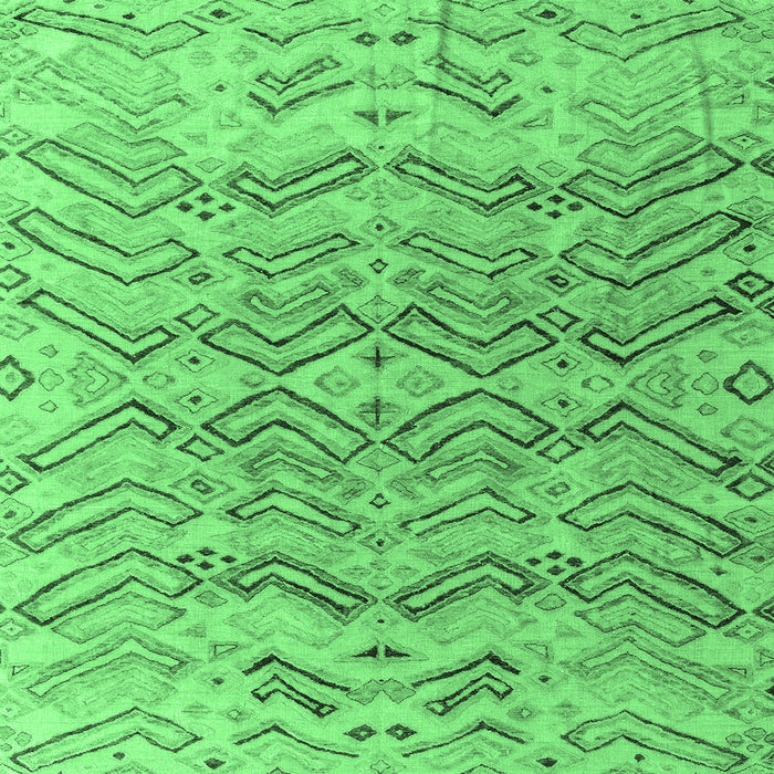 Square Machine Washable Solid Emerald Green Modern Area Rugs, wshabs4788emgrn
