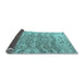 Sideview of Solid Light Blue Modern Rug, abs4788lblu