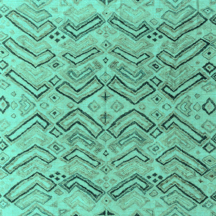 Machine Washable Solid Turquoise Modern Area Rugs, wshabs4788turq
