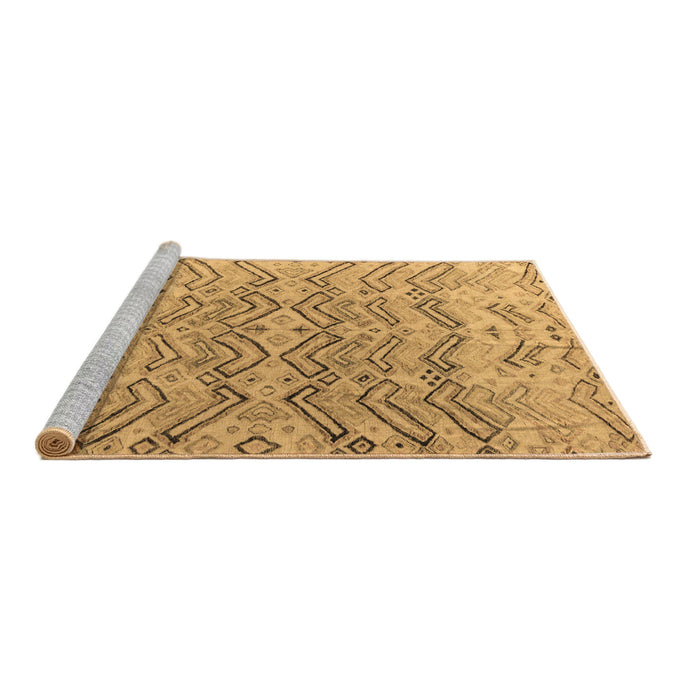 Sideview of Machine Washable Solid Brown Modern Rug, wshabs4788brn