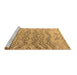 Sideview of Machine Washable Solid Brown Modern Rug, wshabs4788brn